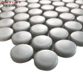 ceramic bathroom wall tile gray matt round crystal mosaic tile